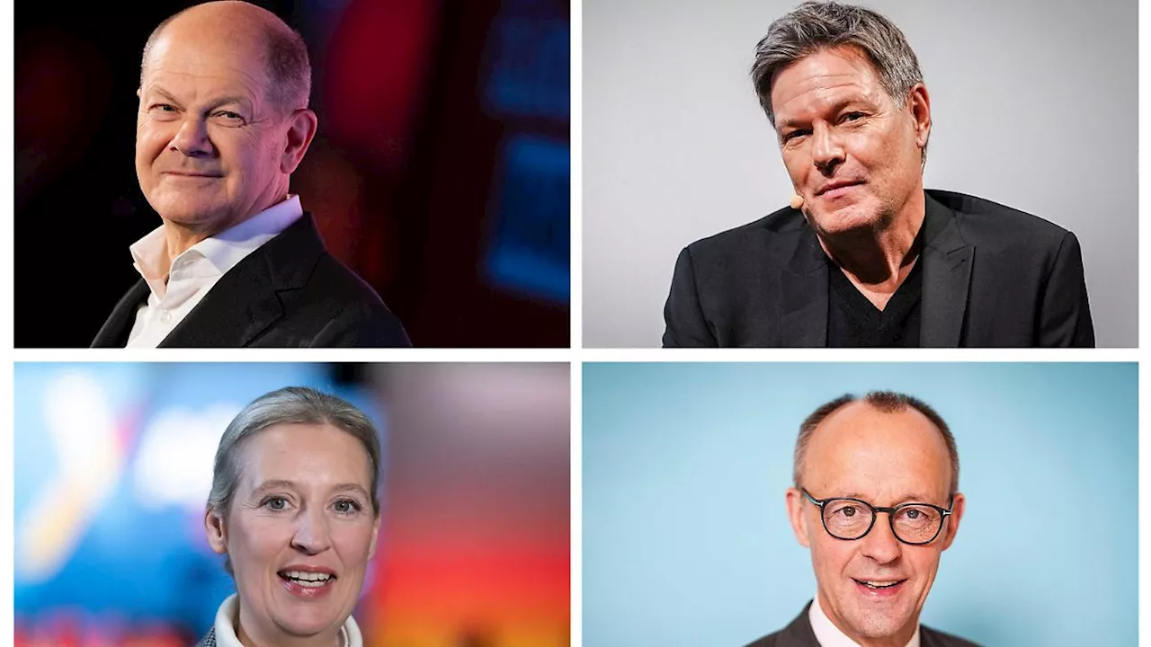 Quadrell der TV-Geschichte: Scholz, Habeck, Weidel und Merz treffen zusammen