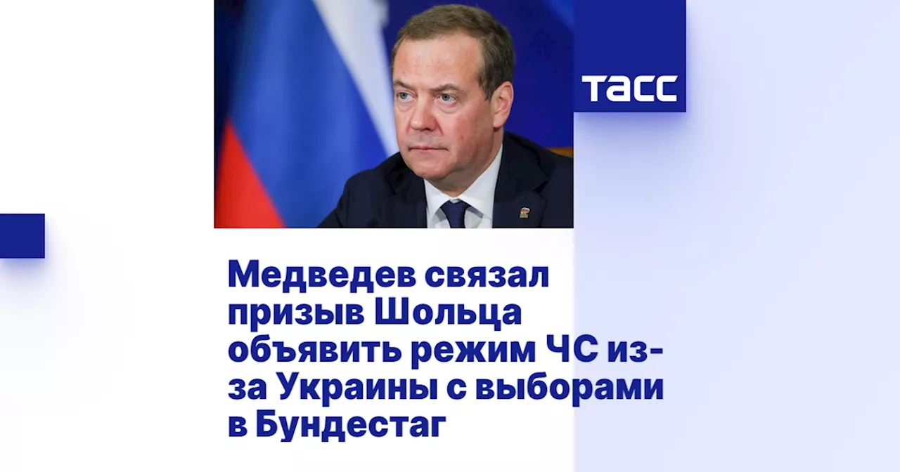 Медведев: Призыв Шольца к ЧС из-за Украины – попытка получить деньги перед выборами