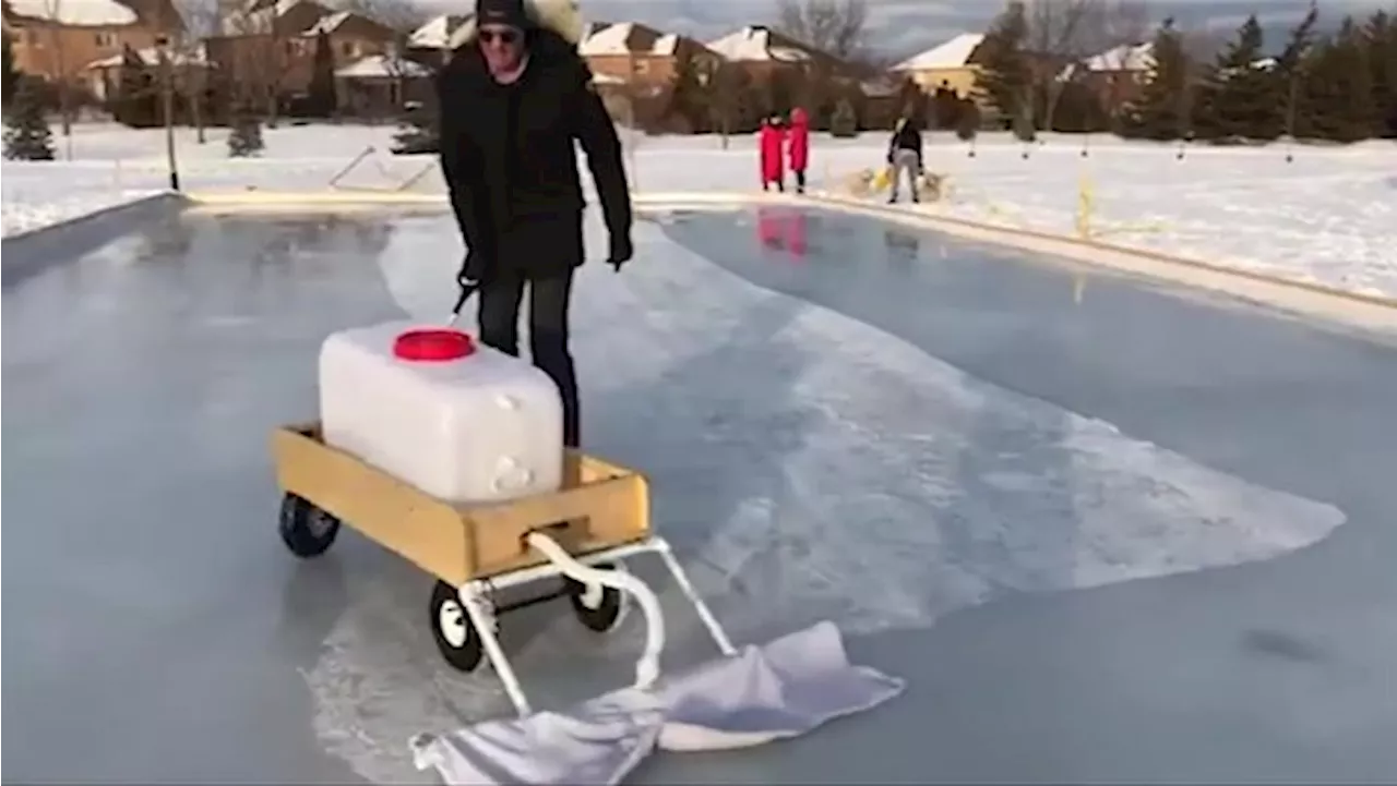 Man Builds Homemade Zamboni to Resurface Local Ponds