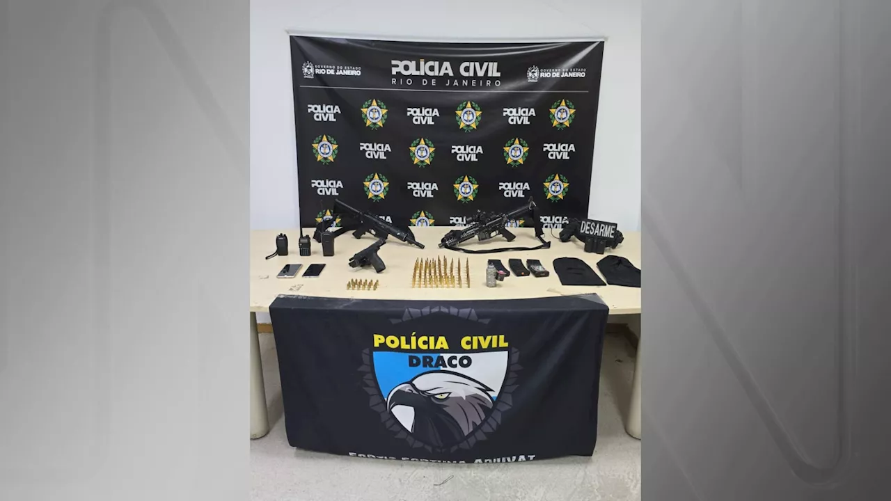 Polícia Civil apreende seis fuzis e prende três milicianos em Curicica