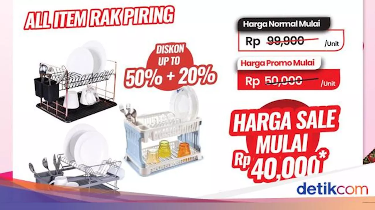 Diskon Rak Piring di Transmart Full Day Sale, Harga Mulai Rp 40 Ribu