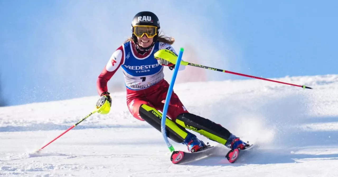 Liensberger eröffnet WM-Slalom in Saalbach mit starker Führung