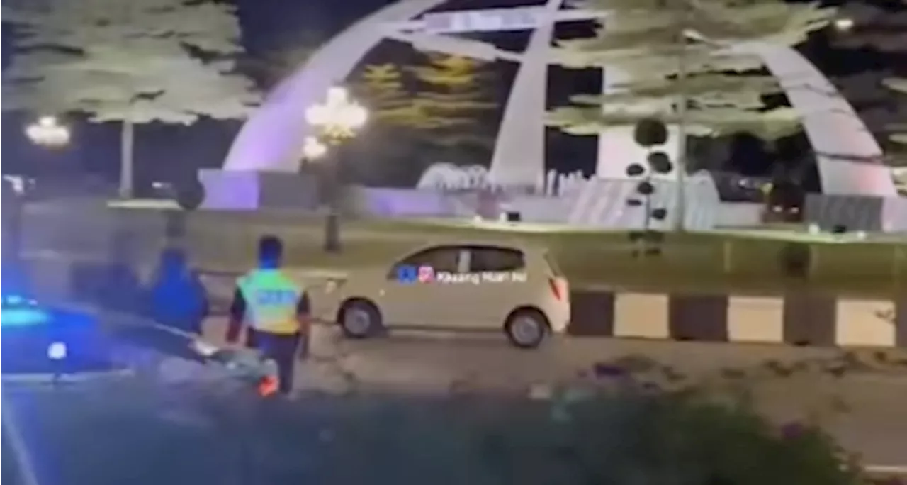 Kluang cops: Axia driver who looped roundabout for hours diagnosed with schizophrenia