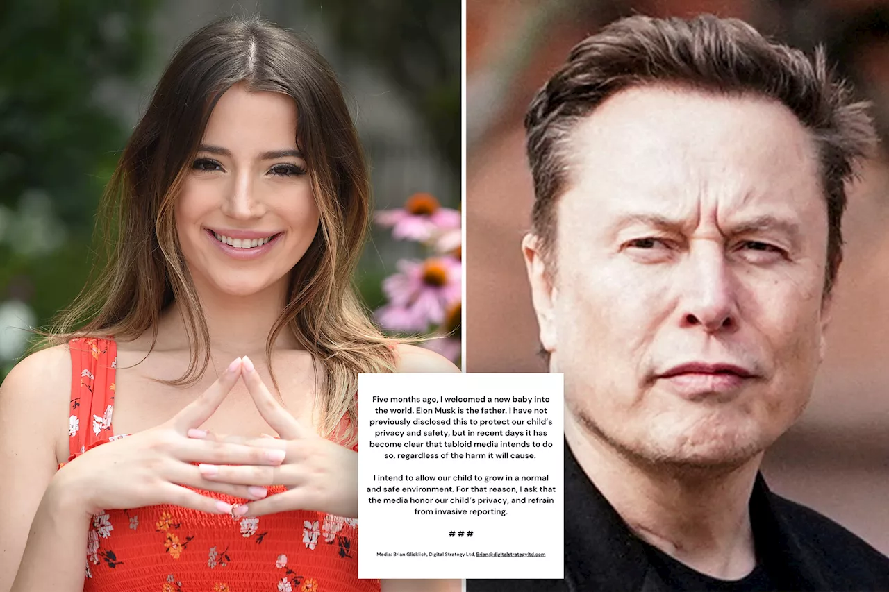 Conservative Influencer Claims Elon Musk is Father of Her Child