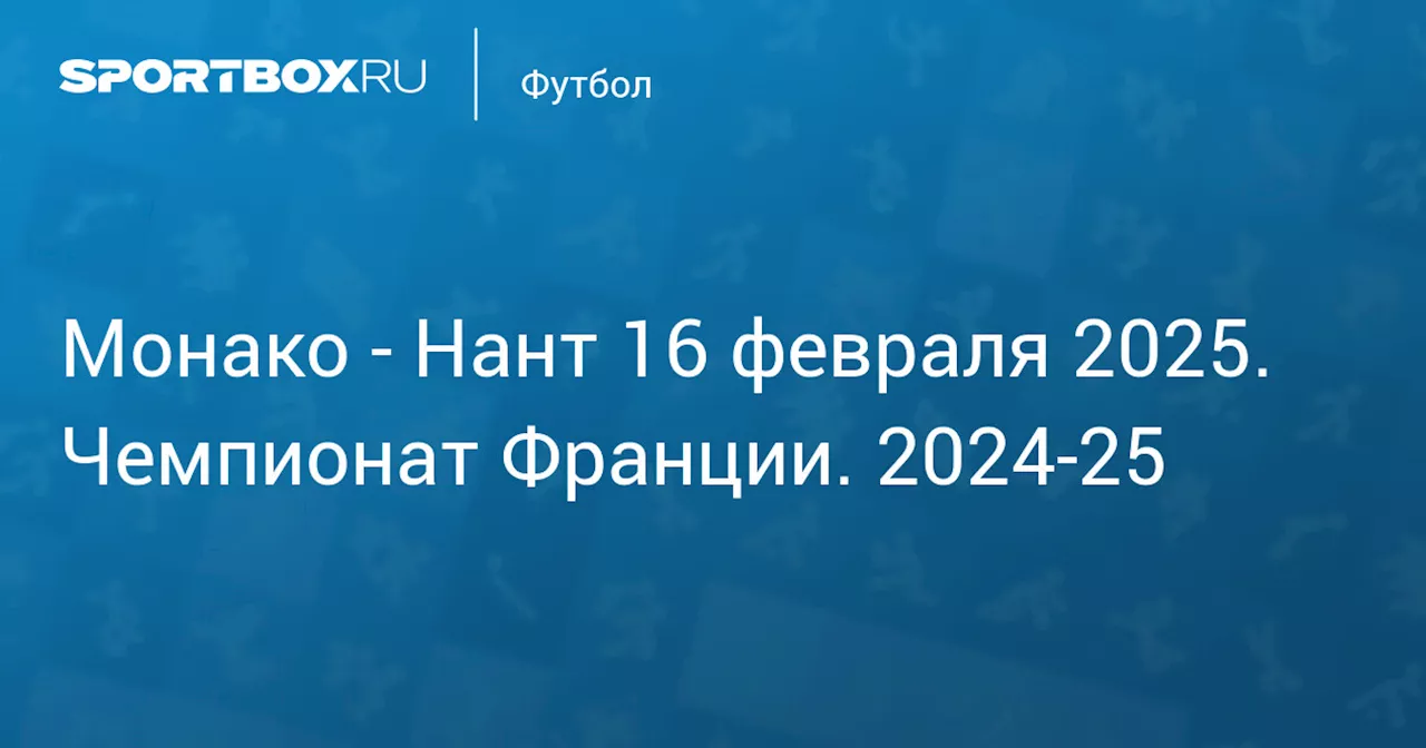 Нант 15 февраля. Чемпионат Франции. 2024-25. Протокол матча