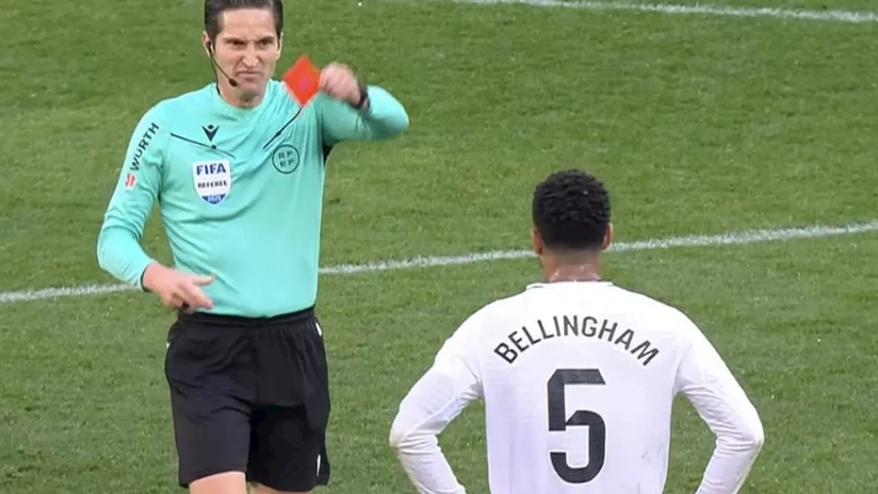 Expulsão de Bellingham causa revolta na web e Ancelotti detona árbitro