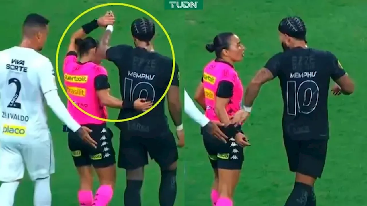 Depay vuelve a generar polémica en Brasil por un gesto con la árbitra