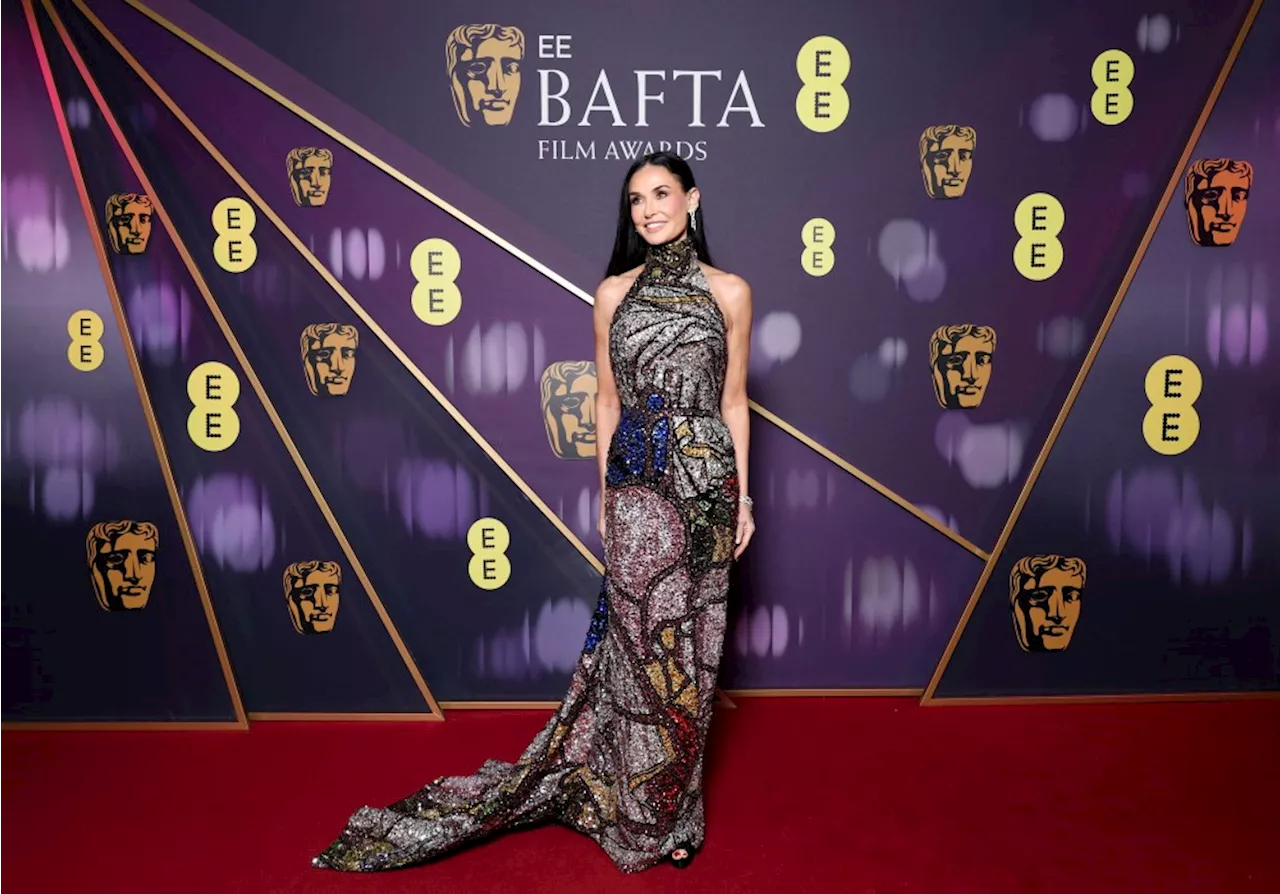 Demi Moore Wears Alexander McQueen for BAFTAs 2025 Red Carpet