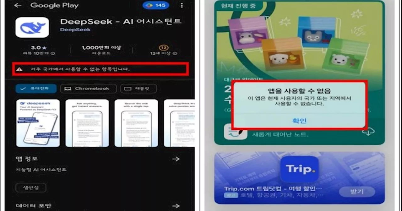 개인정보위, ‘딥시크’ 앱 다운로드 중단...“국내 보호법상 ‘미흡’ 확인”