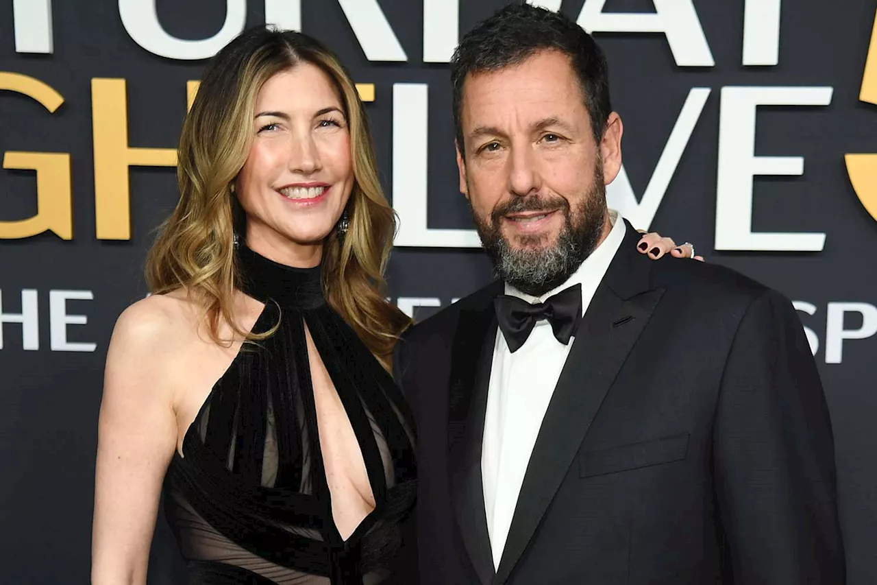 Adam Sandler Jokes About His Tux on SNL's 50th Anniversary Red Carpet