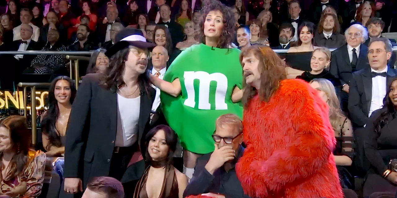 Costner and Ortega Seem Caught Off Guard During SNL 50th Anniversary Sketch