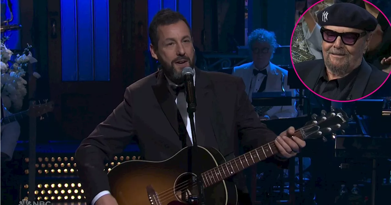 Jack Nicholson Makes Rare Appearance at SNL 50, Adam Sandler Reacts