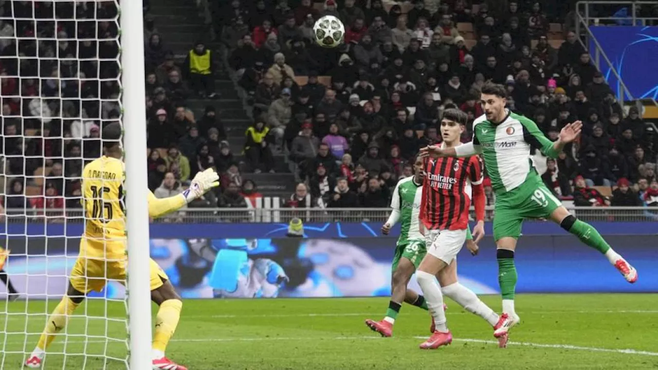 Theo la combina grossa: il Milan resta in 10 e il Feyenoord lo sbatte fuori dalla Champions