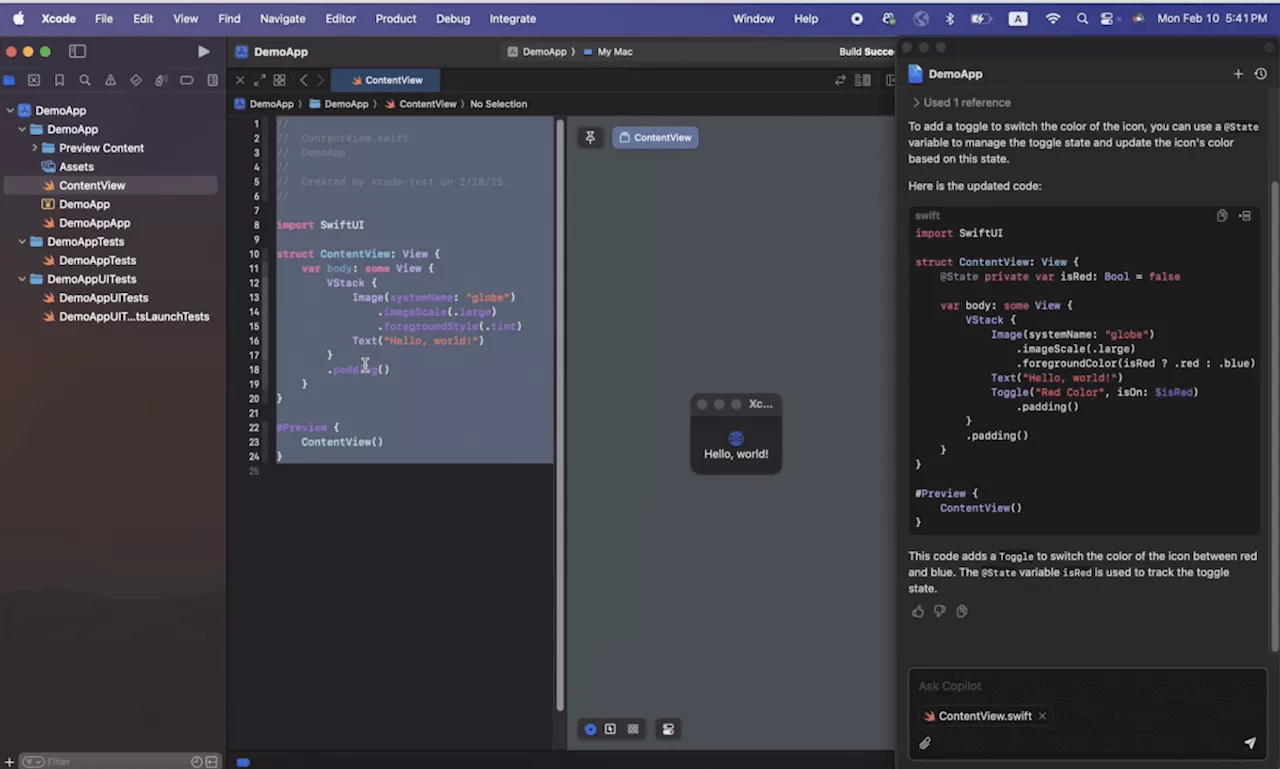 Microsoft bringt GitHub Copilot für Xcode