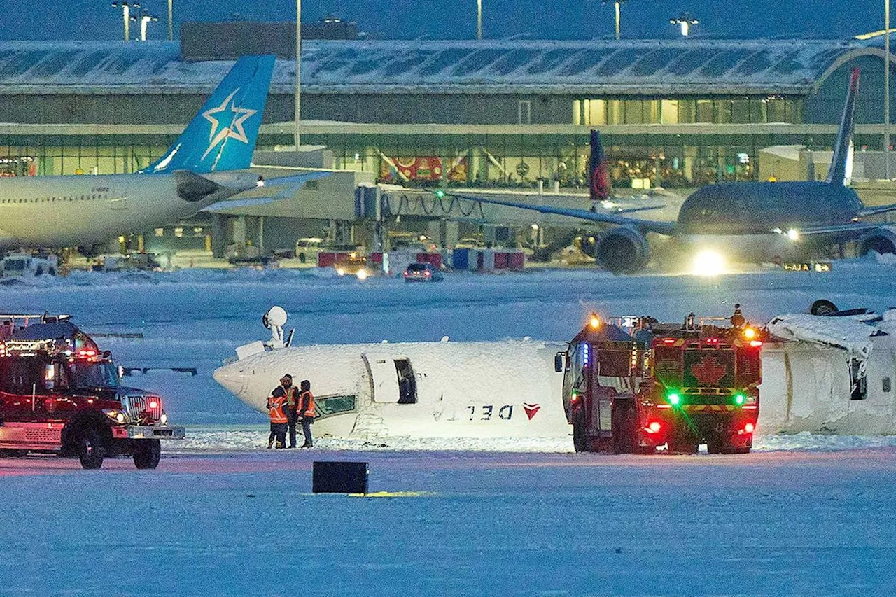 Delta Air Lines Plane Crash-Lands at Toronto Airport, 18 Injured