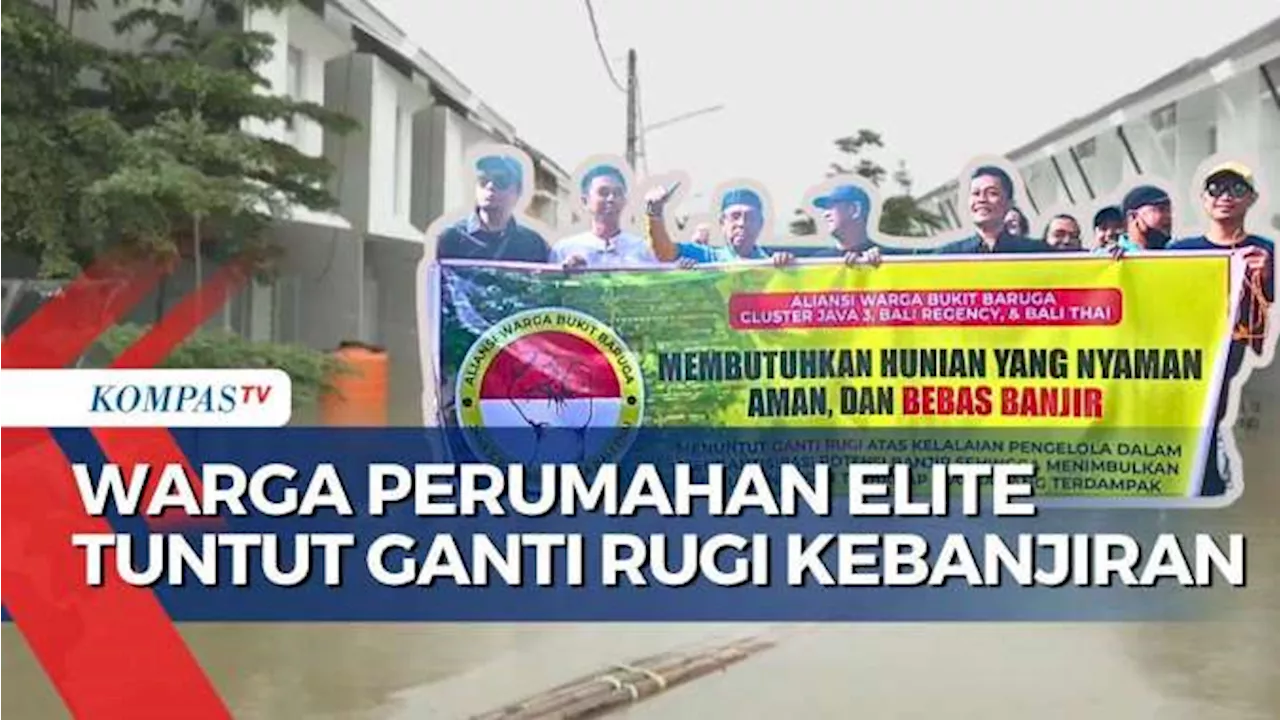 Warga Perumahan Elite di Makassar Demo Tuntut Ganti Rugi Banjir