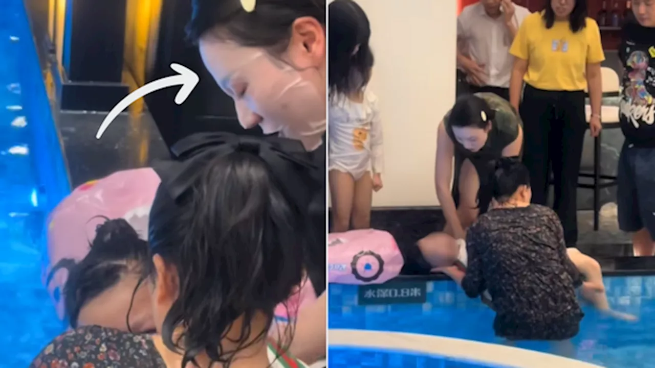 Woman Praised For Saving A Drowning Child In China While Wearing Qipao & Sheet Mask