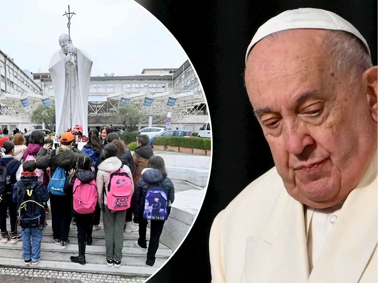 Papst Franziskus mit Lungenentzündung im Krankenhaus