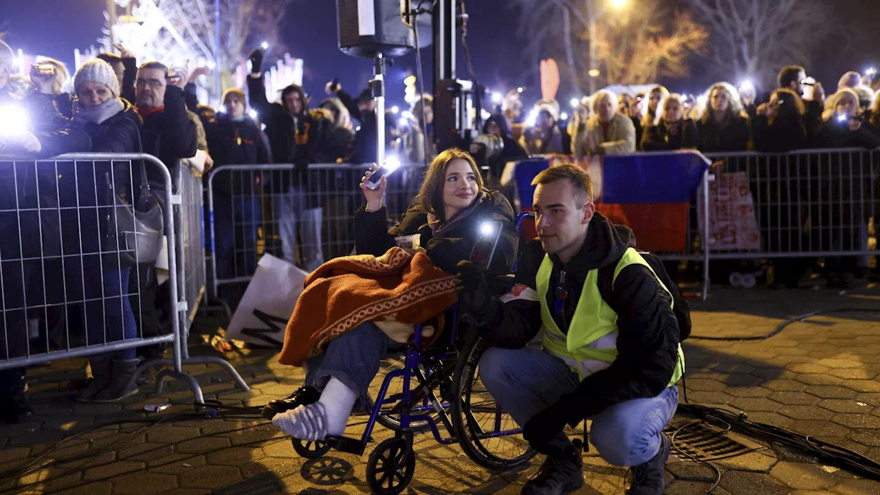 Serbian students blockade a Danube bridge overnight as anti-graft movement grows