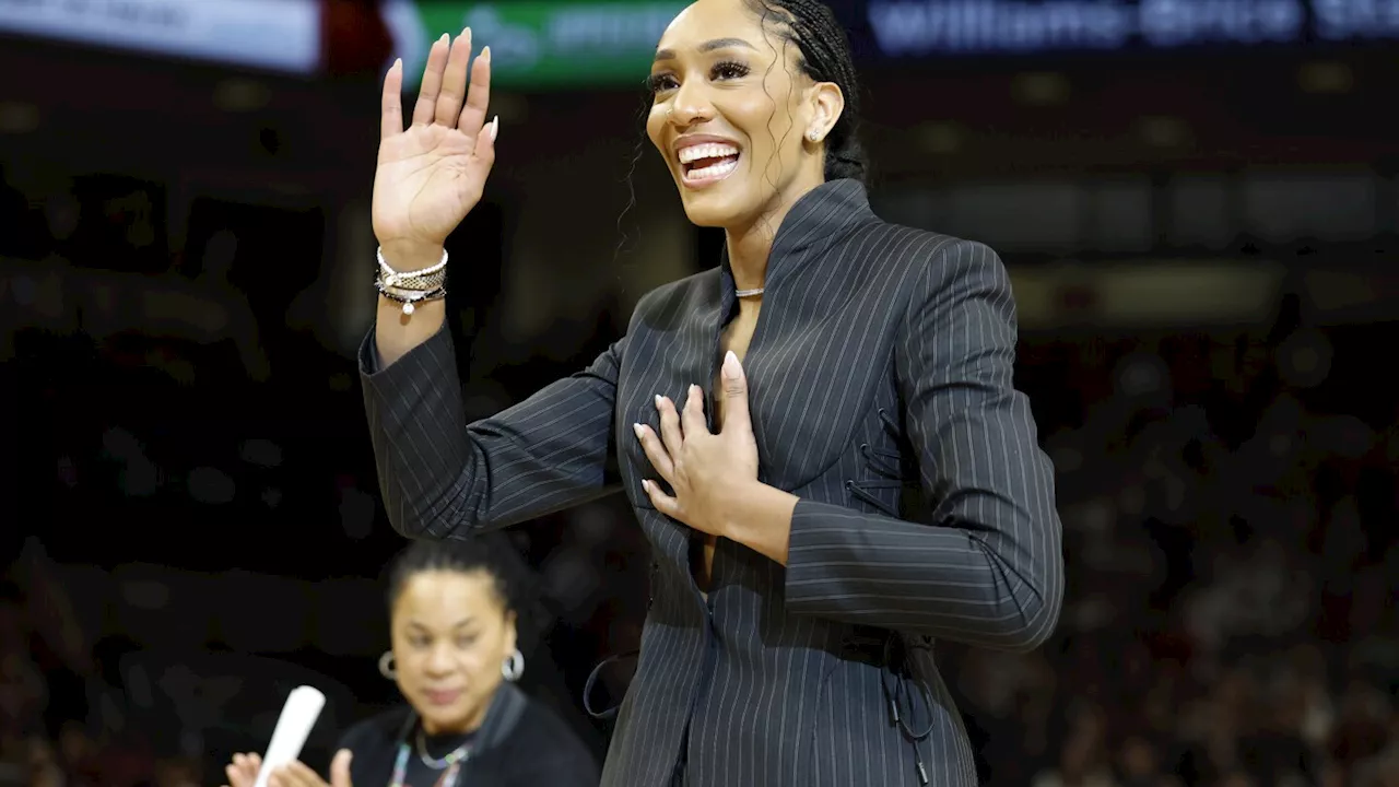 South Carolina retires jersey number of three-time WNBA MVP A’ja Wilson