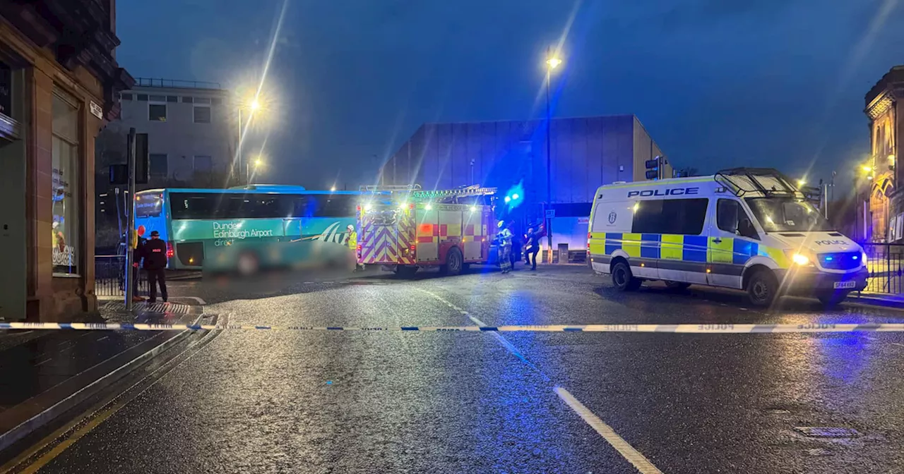 Man rushed to hospital after being hit by a bus on busy Scots street