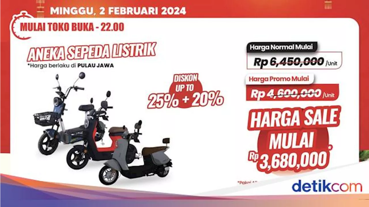 Aneka Sepeda Listrik Dijual Murah di Transmart Full Day Sale