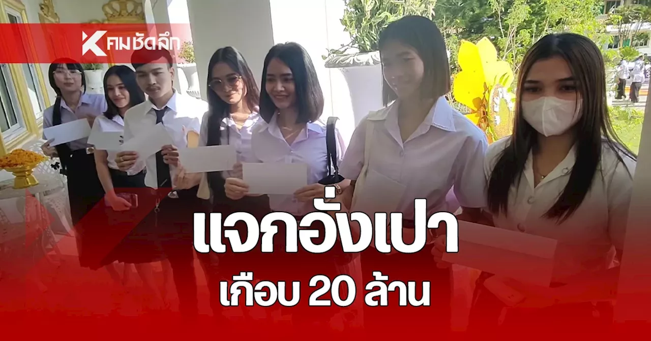 ฮือฮา! มหาวิทยาลัยดัง แจกอั่งเปา เกือบ 20 ล้านบาท ให้นักศึกษา เป็นทุนเรียน