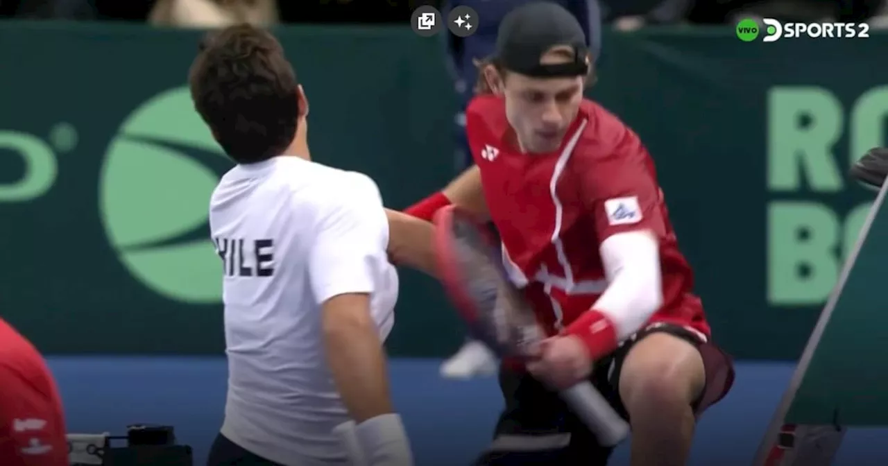 Escándalo en la Copa Davis: Garin de Chile se negó a seguir jugando tras ser derribado por un rival