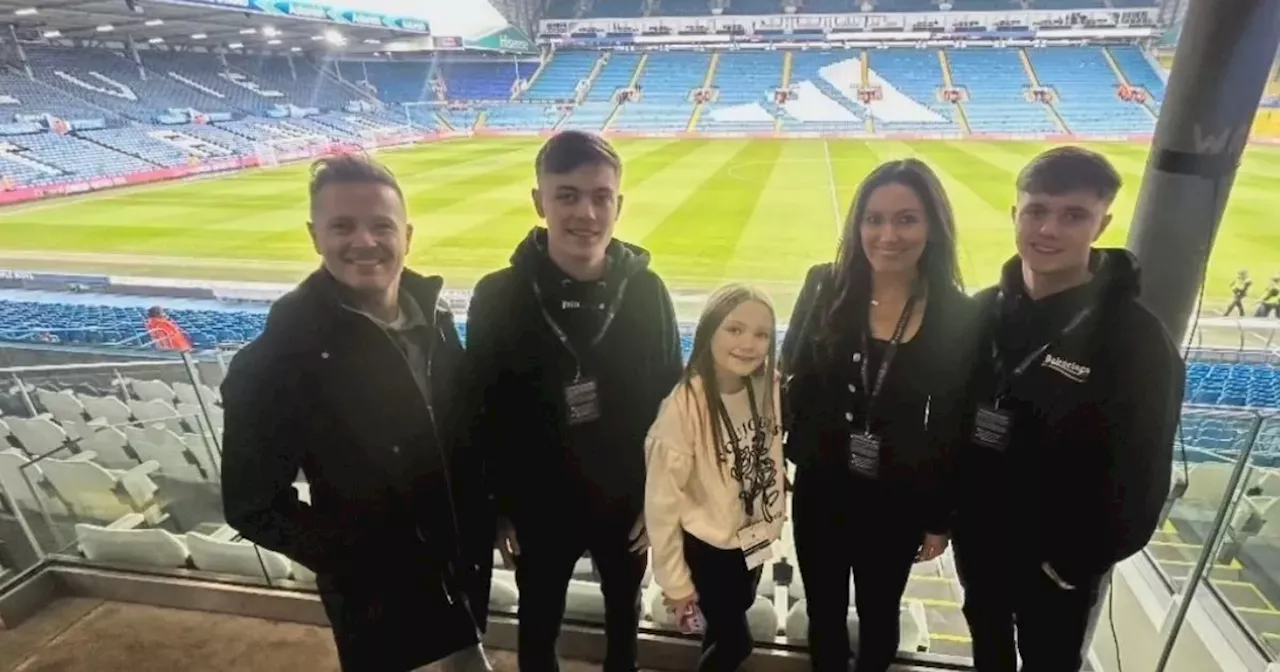 Nicky Byrne revisits his football career in sweet family day out with wife Georgina and children