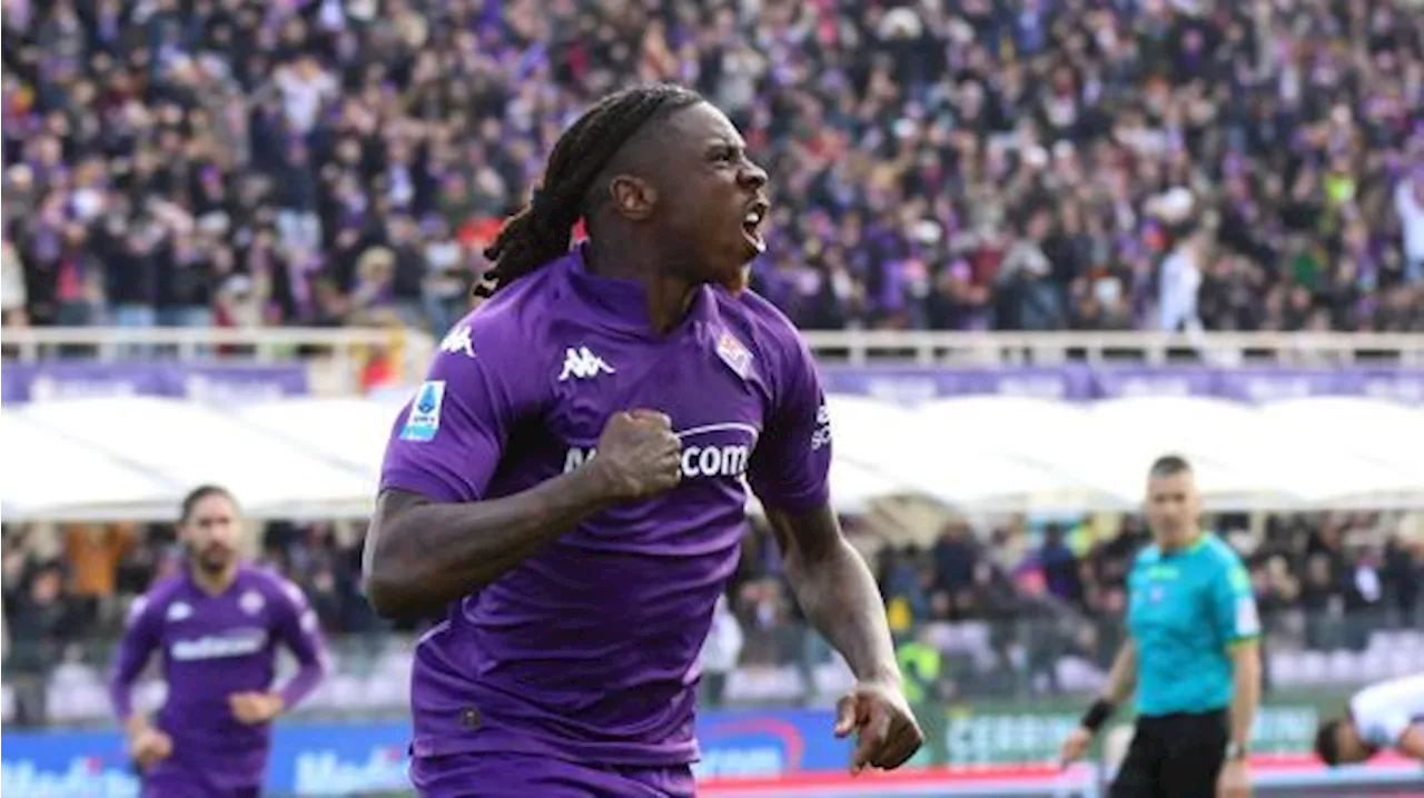 Kean segna anche senza guardare la porta: grande girata e 1-0 della Fiorentina sul Genoa