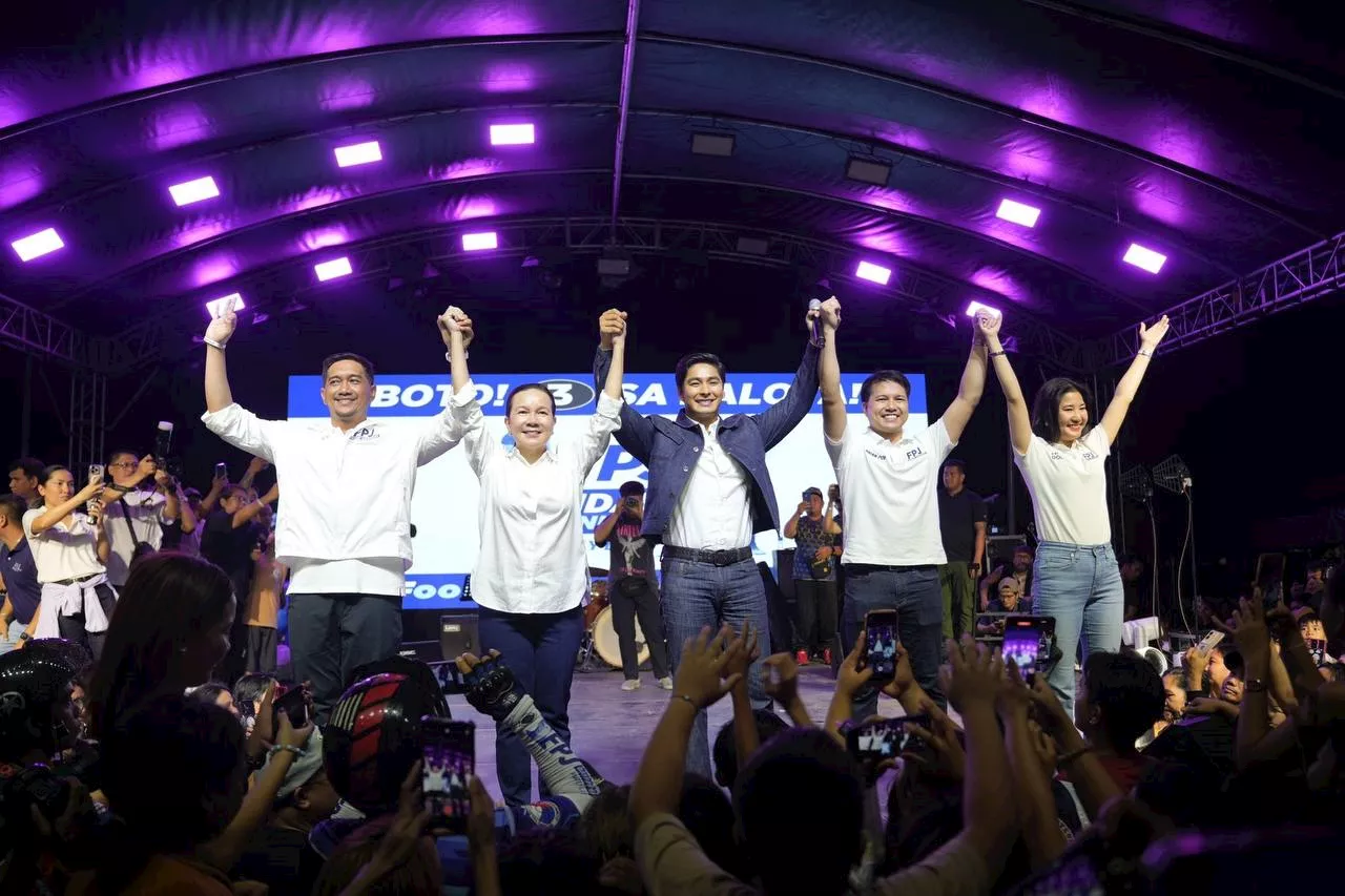 Poe Backs Son's Party-list Bid at FPJ Panday Bayanihan Rally