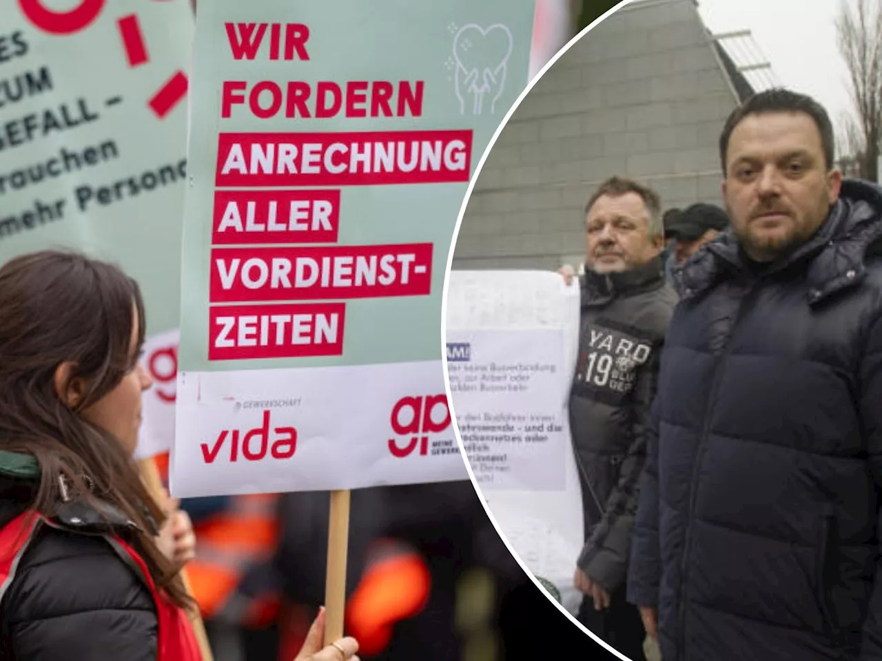 Buslenker-Warnstreik: vida kritisiert Druck durch Arbeitgeber