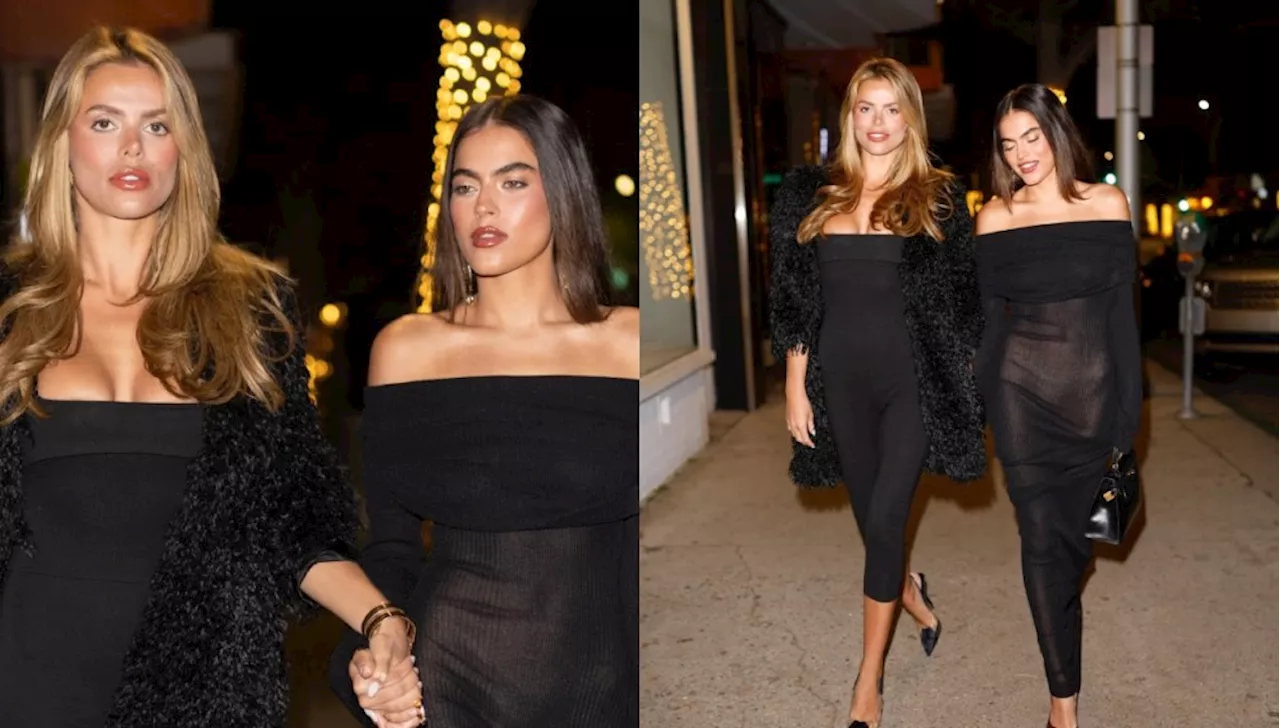 Brooks Nader and Sister Sarah Jane Go Off-the-shoulder in Coordinated Body-con Looks