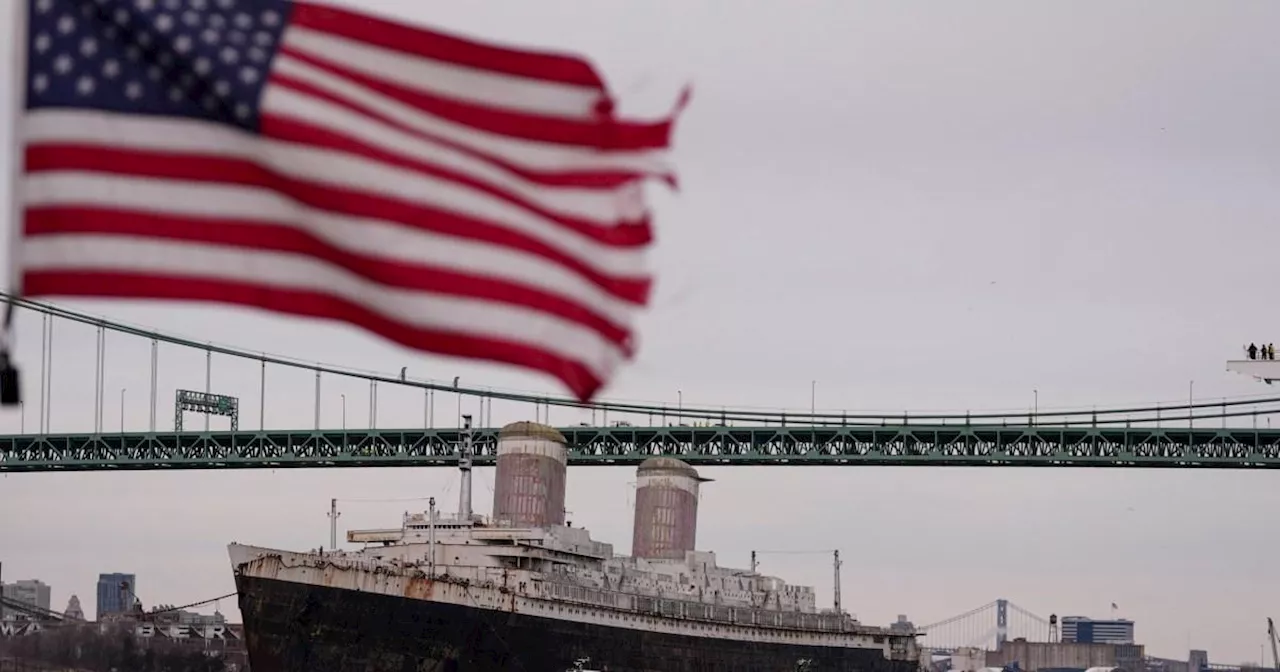 Historic US ship SS United States on its final voyage after 30 years moored up