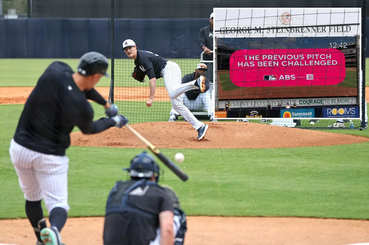 Yankees get first look at MLB's automated ball-strike system