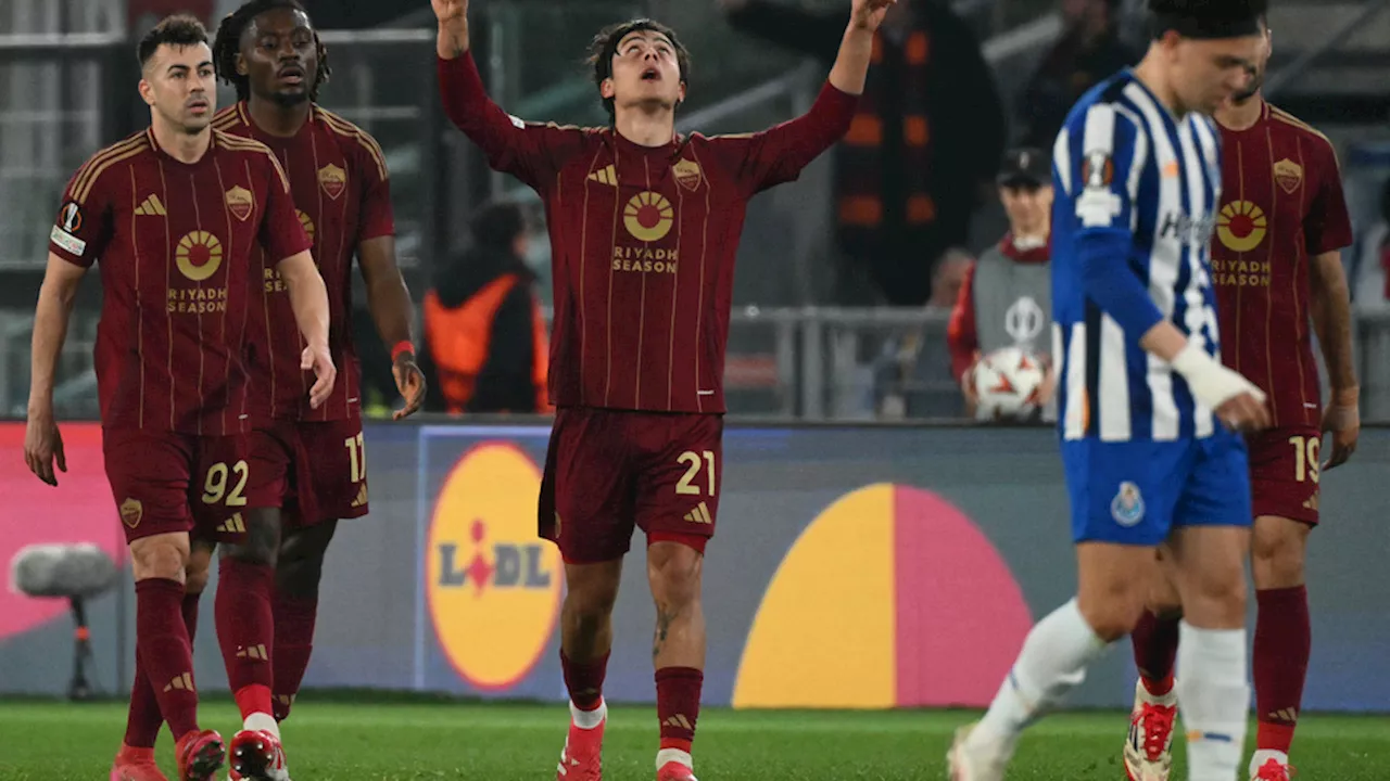 Dybala marcó doblete y la Roma pasó a octavos de la Europa League