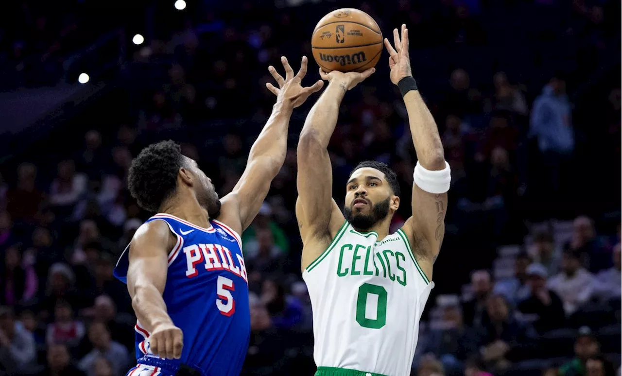 Jayson Tatum logs triple-double as Celtics trounce 76ers