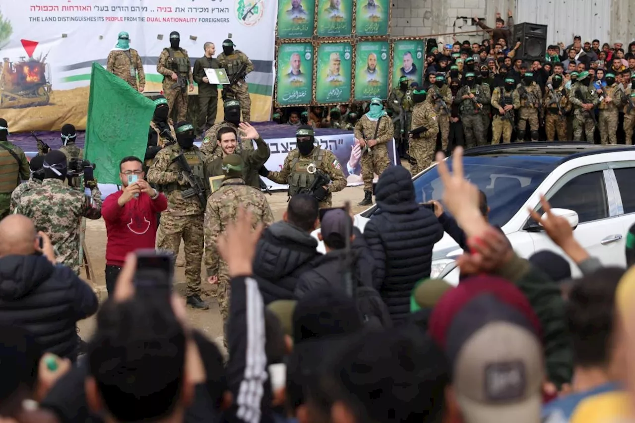 Hamas frees dazed hostages in staged Gaza ceremony
