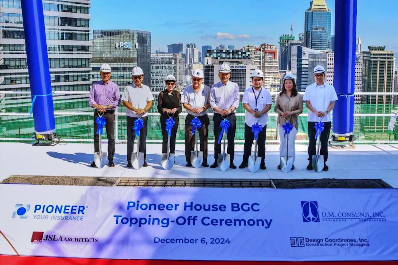 Eco-friendly Pioneer House BGC tops off, on track for completion in 2025