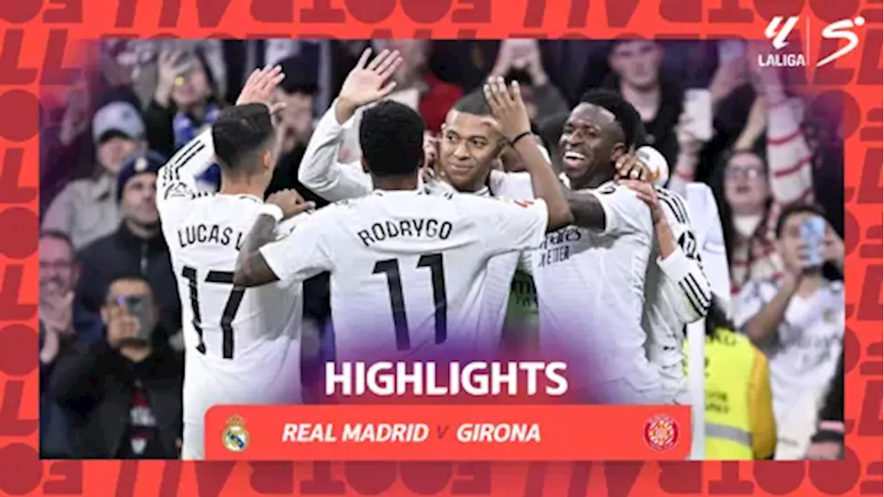 Real beat Girona to move level on points with leaders Barca