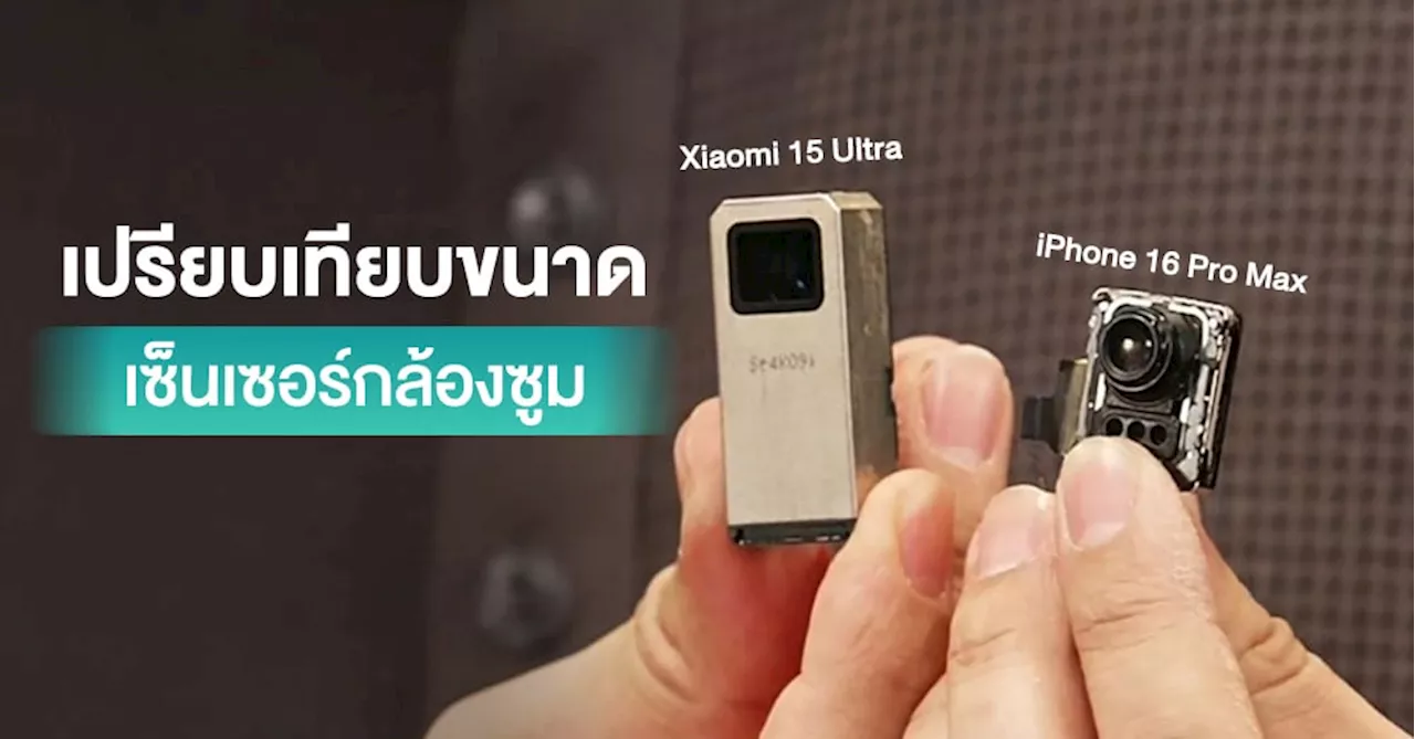 โชว์กันไปเลย…ผู้บริหารเทียบชัดเซ็นเซอร์กล้อง Xiaomi 15 Ultra vs iPhone 16 Pro Max (มีคลิป)