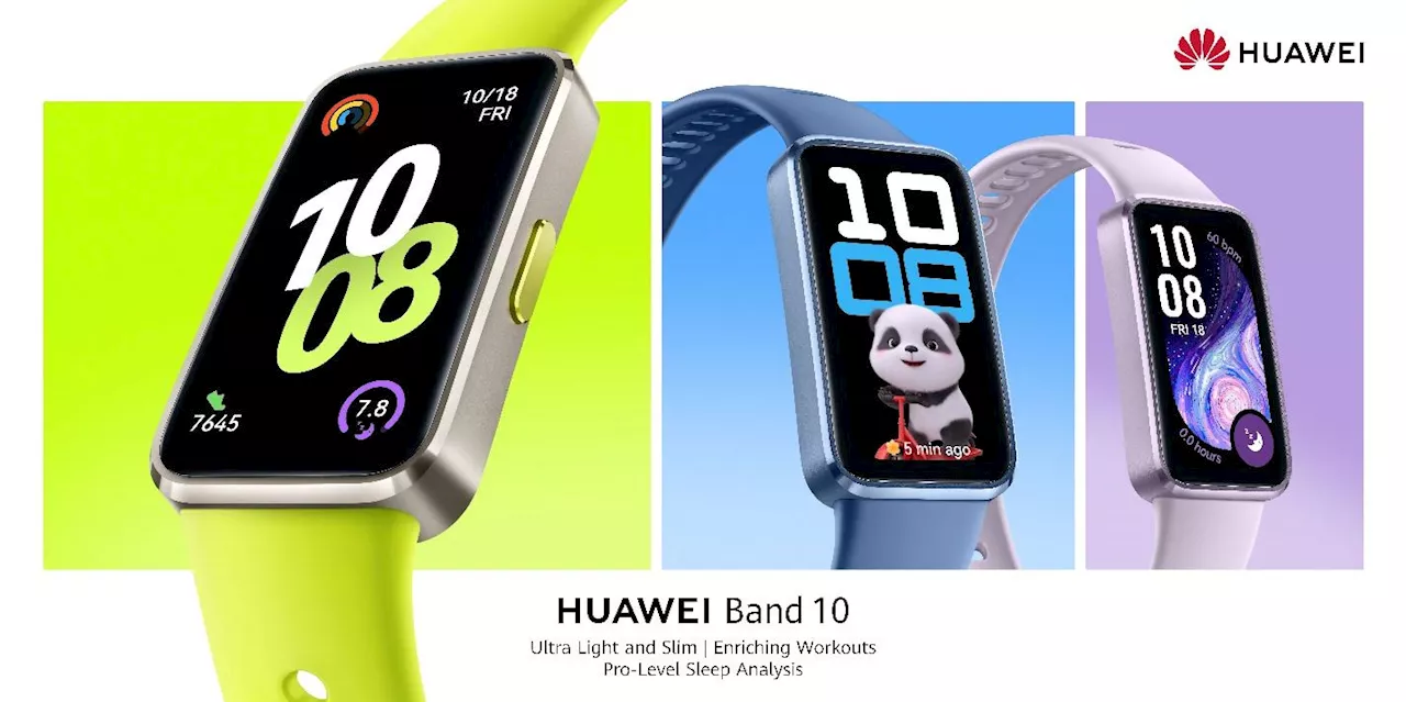 HUAWEI fuses precise fitness tracking and advanced sleep monitoring with smartwatch-like experience on ultra-thin and comfortable HUAWEI Band 10
