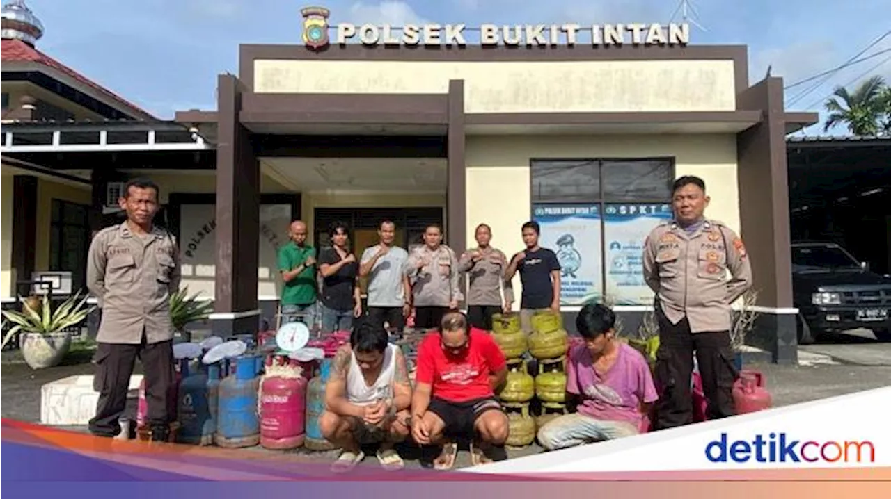 Kontrakan Pengoplos LPG Subsidi di Pangkalpinang Digerebek, 3 Pelaku Diringkus