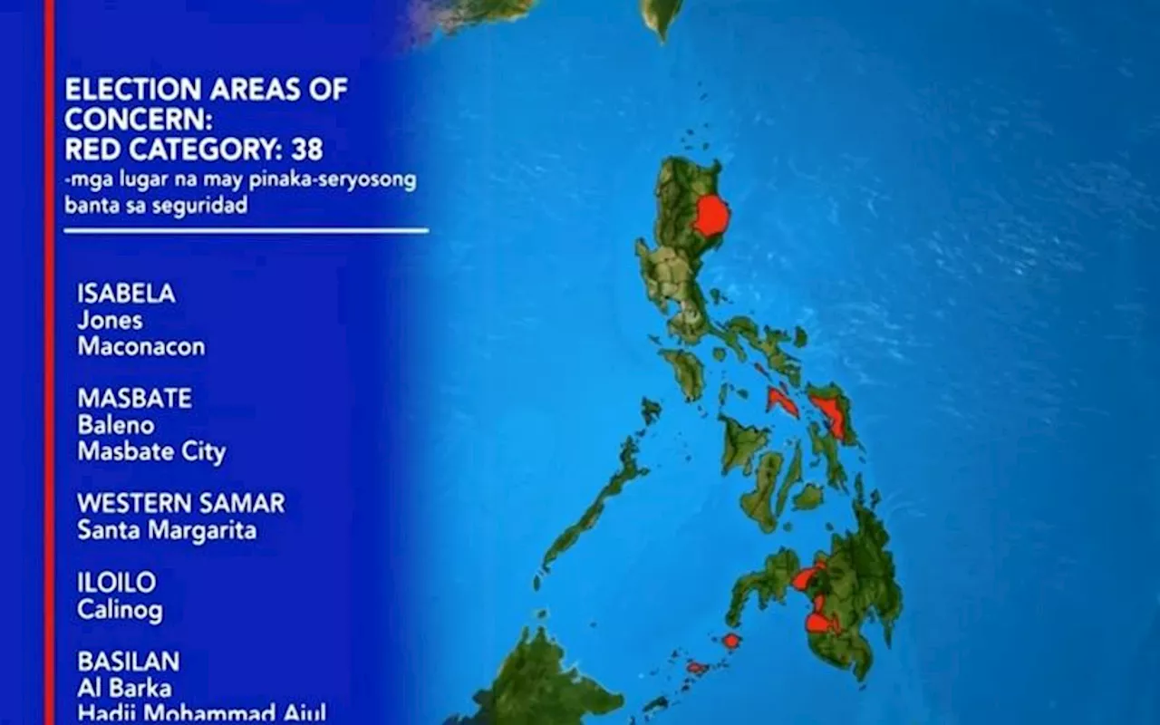 Comelec: More areas to be placed 'red' areas of concern in 2025 polls