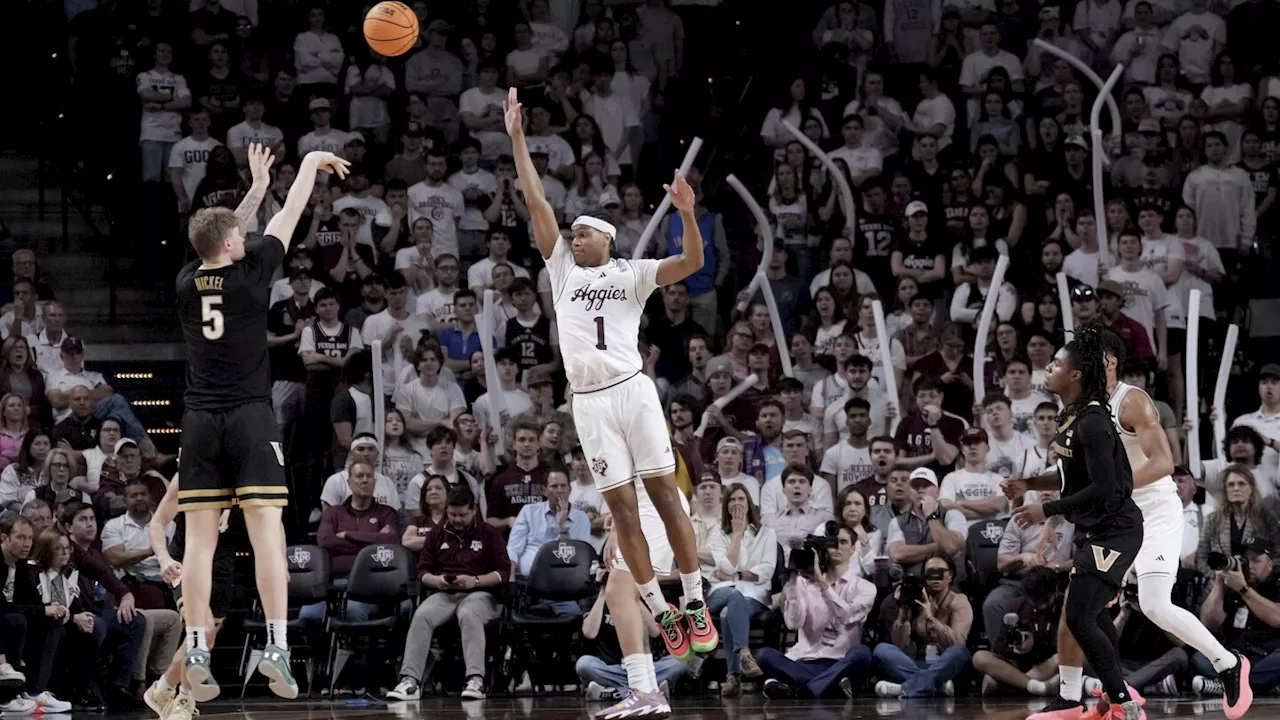 Nickel's seven 3-pointers lead Vanderbilt to 86-84 upset at No. 12 Texas A&M