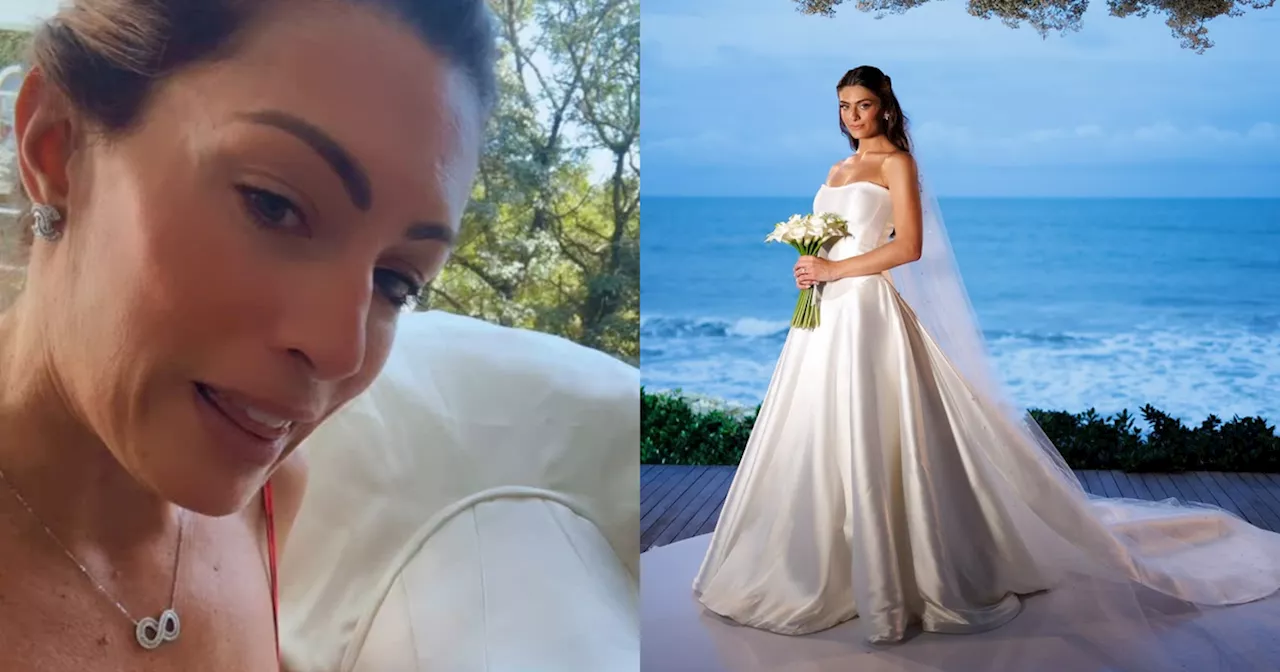 Elaine Mickely se espanta com preço para lavar vestido de noiva da filha: 'Não tem condição'