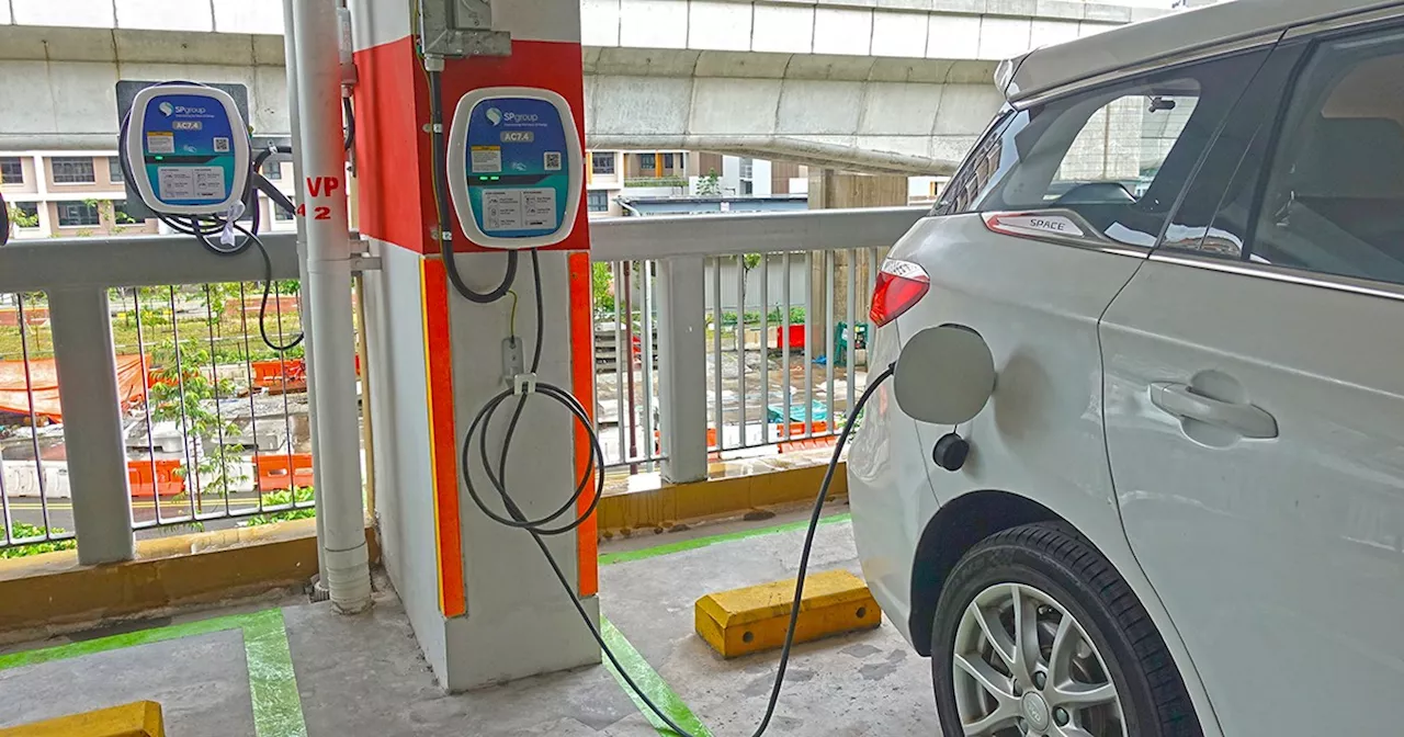EV ready: Tengah's first EV chargers from SP Group now in operation