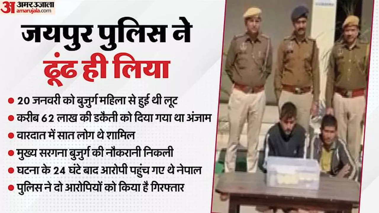 जयपुर में एक संगठित गिरोह ने बड़ी लूट की, पुलिस की तेज गति से दो आरोपी गिरफ्तार