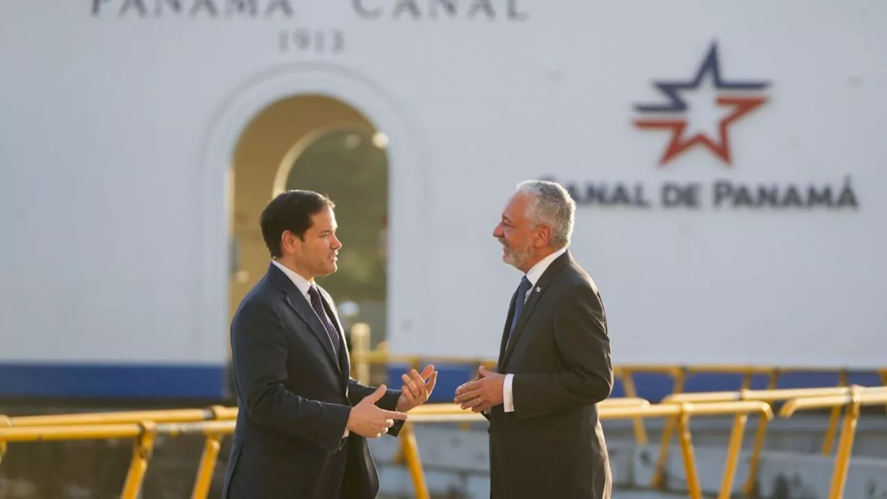 Rubio visits Panama Canal on first trip as America's top diplomat