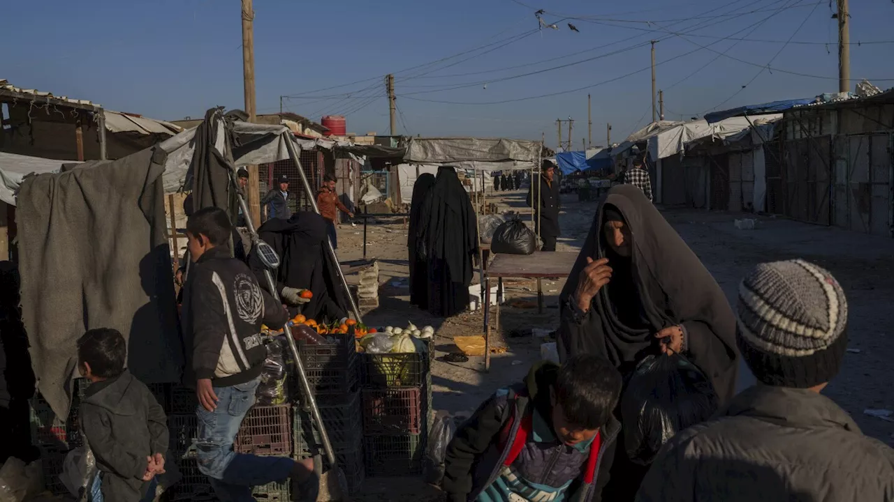 Trump's aid freeze shocks a Syria camp holding families linked to the Islamic State group